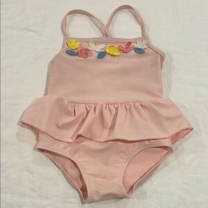 2/$15 CARTERS Pink Floral Baby Swimsuit
